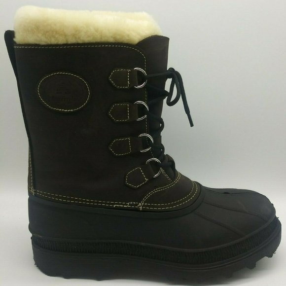Kamik Brown Removable Insulated Lining Duck Boot Waterproof Mens 11 Snow Winter main image 6